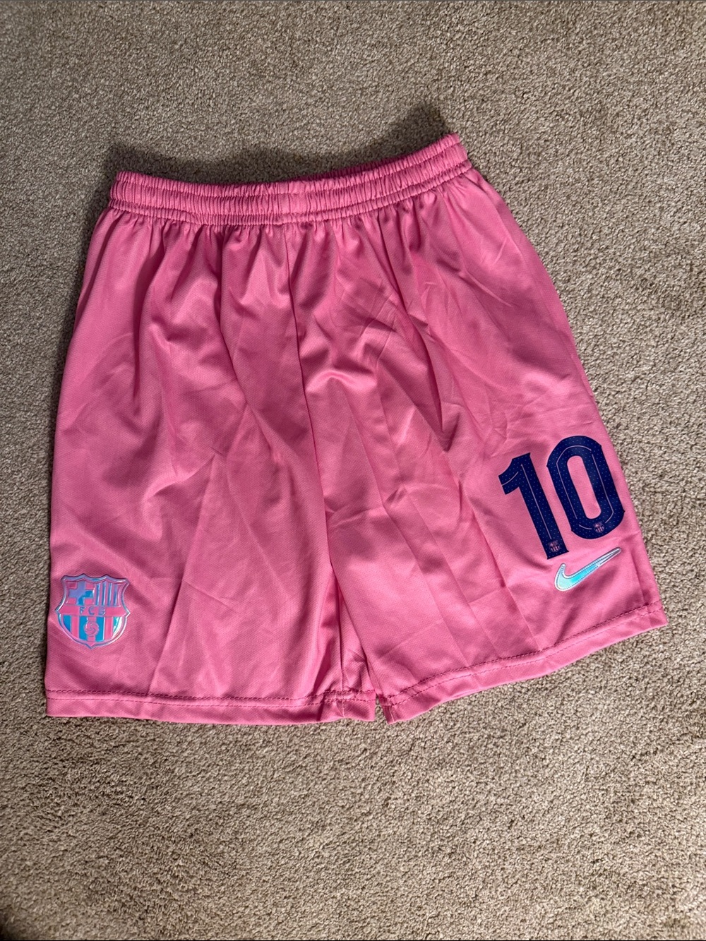 Athletic Shorts - Pink FC Barcelona #10 Soccer Shorts EU size 26